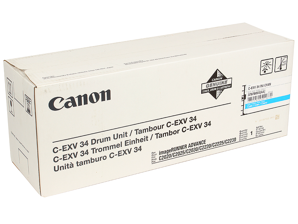 картинка Драм-картридж C-EXV34 C (3787B003AA) для Canon iR ADV C2220L/C2220i/C2225i (43k) /C2230i (61k)  от магазина Альфакс