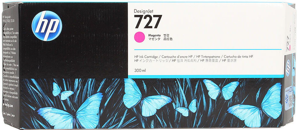 картинка Картридж №727 (F9J77A) для HP Designjet T920/T1500/T2500/T930/T1530/T2530 (пурпурный, 300 мл) от магазина Альфакс