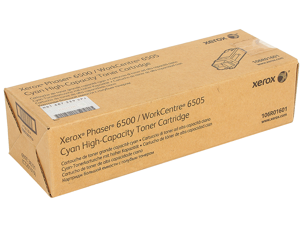 картинка Картридж 106R01601 для Xerox Phaser 6500/WC 6505 (голубой, 2.5k) от магазина Альфакс