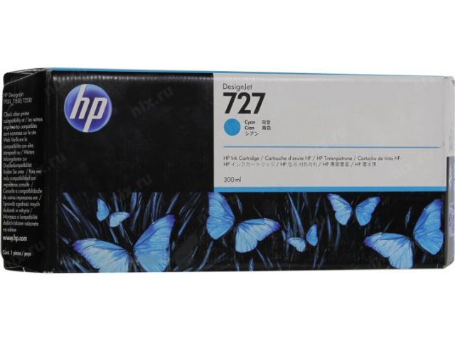 картинка Картридж №727 (F9J76A) для HP Designjet T920/T1500/T2500/T930/T1530/T2530 (голубой, 300 мл) от магазина Альфакс
