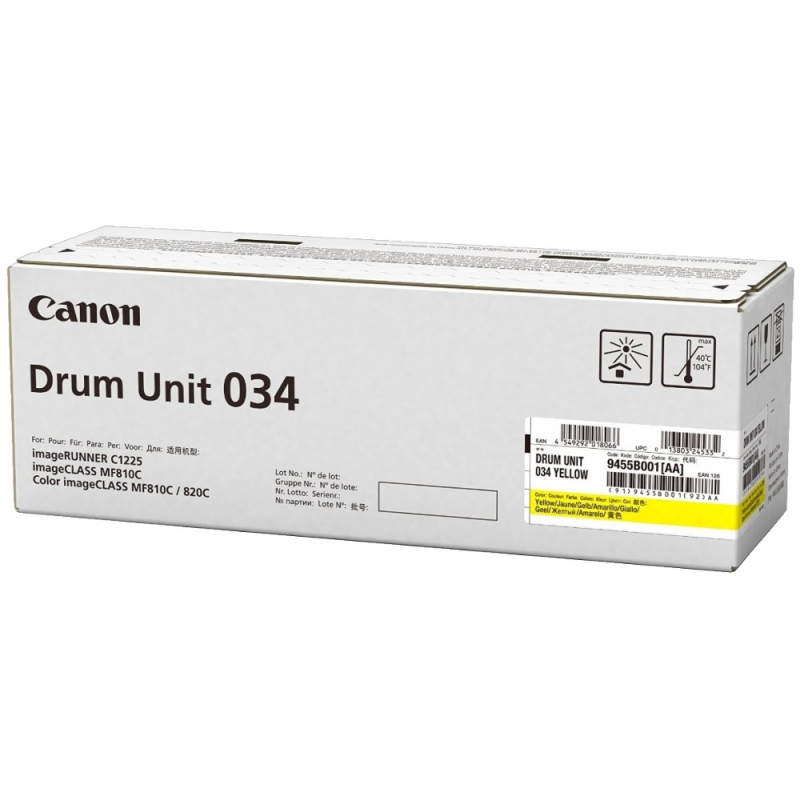 картинка Драм-картридж Canon 034 Y (9455B001) для iR C1225/iF (желтый, 34k)  от магазина Альфакс
