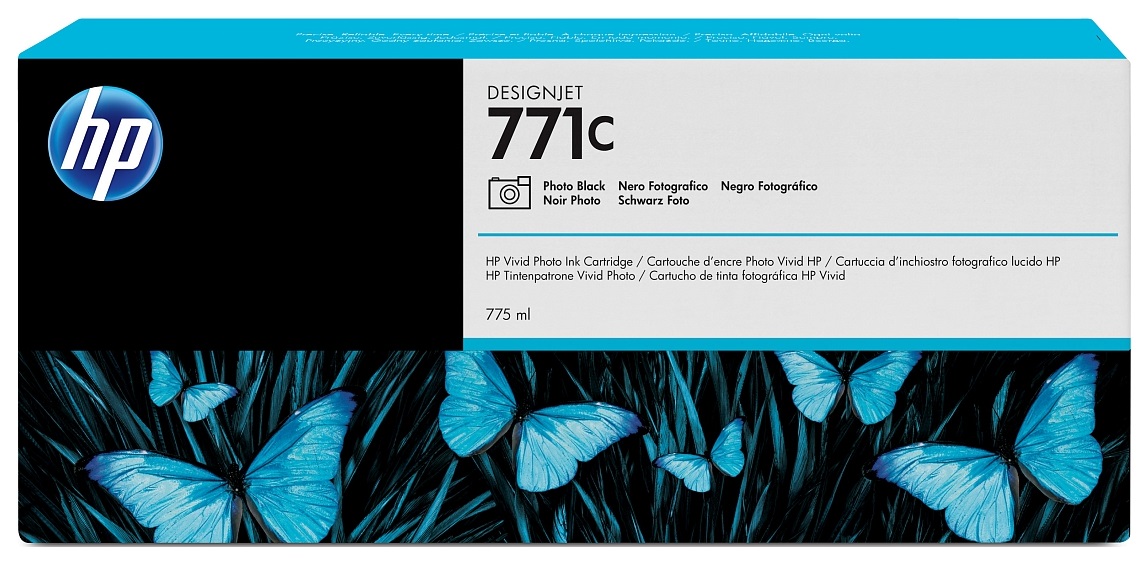 картинка Картридж B6Y13A №771C для HP Designjet Z6200/Z6600/Z6800 (черный фото, 775 мл)  от магазина Альфакс
